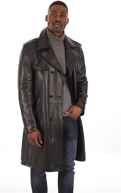 trench coat cuir homme